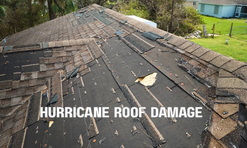 Commercial roofing contractor inspecting hurricane storm damage on a Florida commercial building while identifying roofing scams and poor repair work.