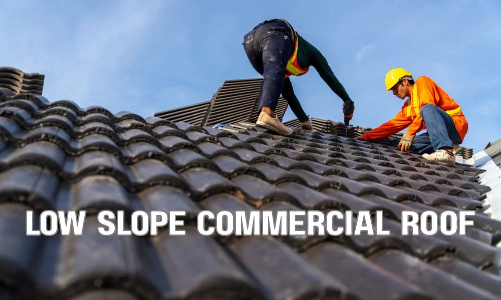 Modern commercial asphalt roofing system with modified bitumen layers installed on a low-slope roof, highlighting durable waterproof construction and protective roofing materials.
Professional industrial rooftop under clear daylight showcasing long-lasting asphalt-based roofing designed for weather resistance and energy-efficient performance.