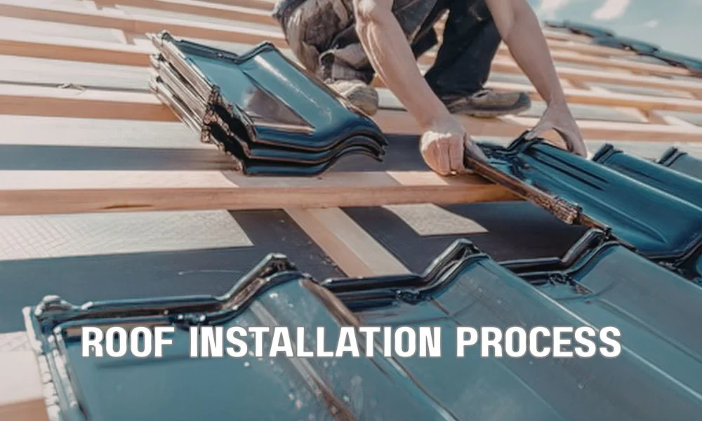 Commercial roof tear-off in progress exposing the roof deck for structural inspection before installing a new roofing system. Clean roof replacement with construction crew, durable materials, and modern commercial building under clear skies.