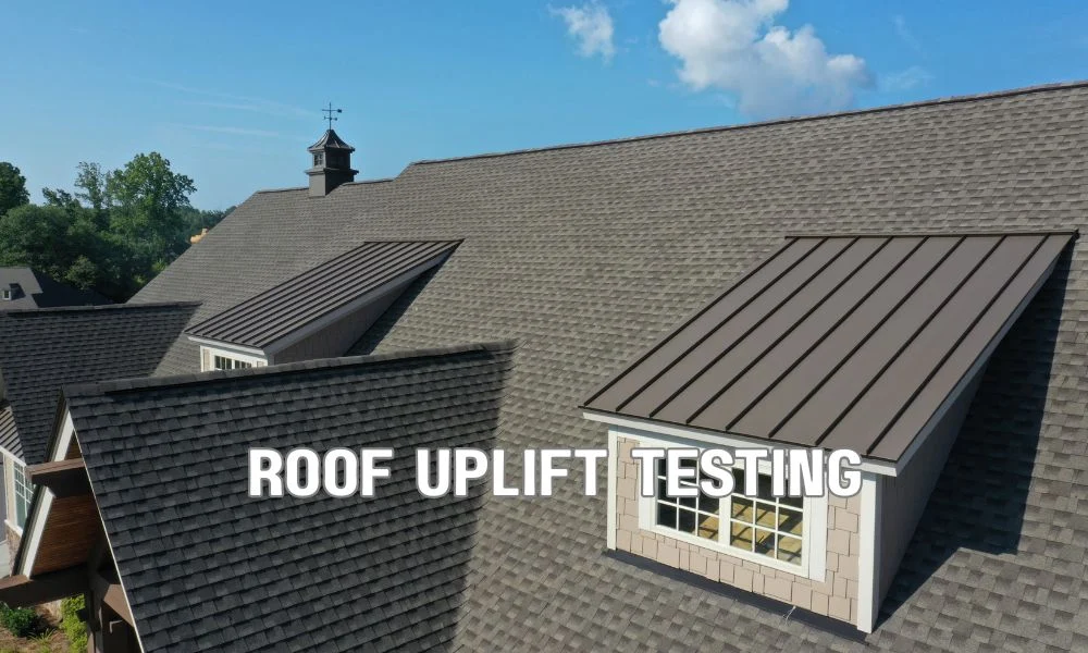 Commercial roof wind uplift testing using vacuum equipment to verify roofing system resistance
