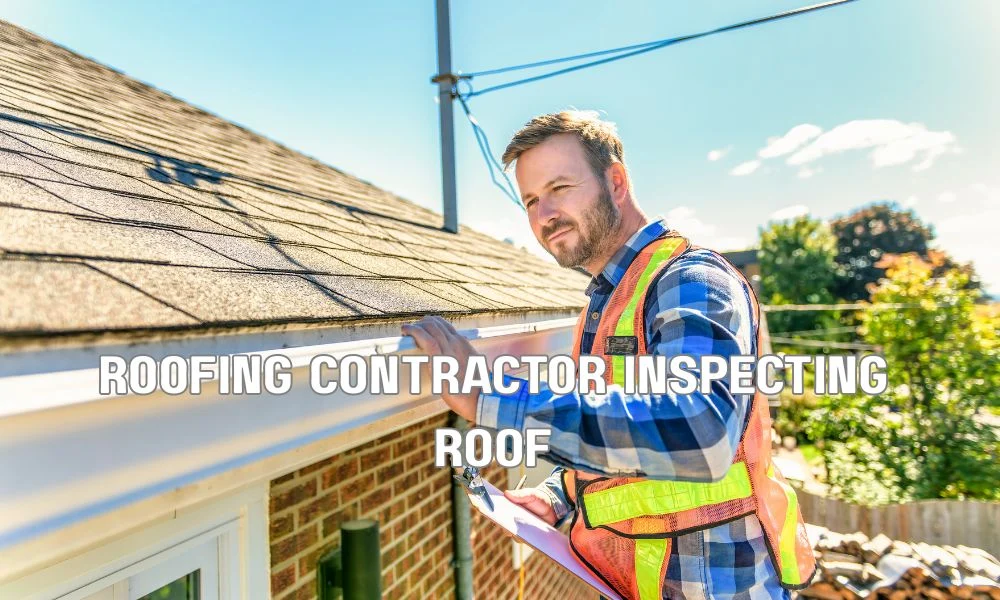Professional roofing contractor inspecting and maintaining a commercial building roof while evaluating repairs and replacement needs.
