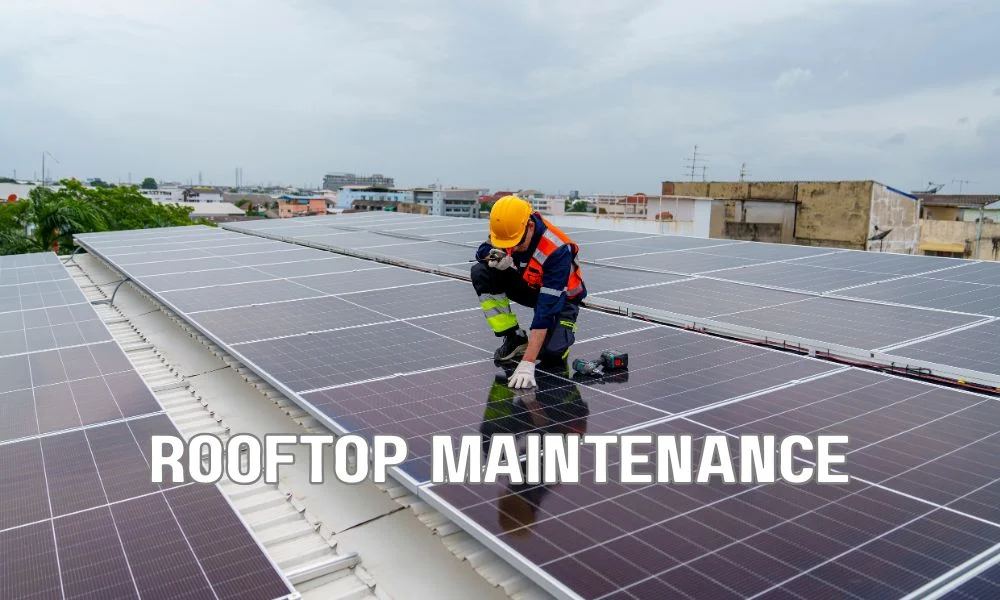 Commercial membrane roofing showing puncture damage, seam wear, and storm-related vulnerabilities on a flat roof.