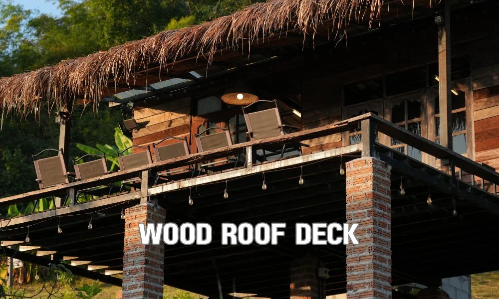 Modern commercial roof deck comparison featuring steel, concrete, lightweight insulating concrete, and wood deck sections beneath a roofing system on a professional construction site.