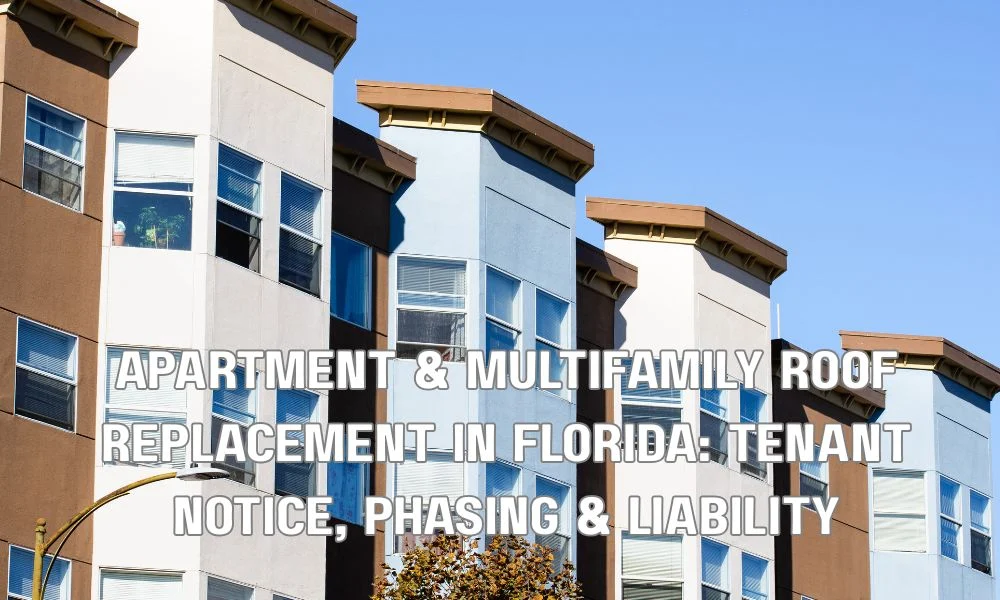 Apartment & Multifamily Roof Replacement in Florida: Tenant Notice, Phasing & Liability