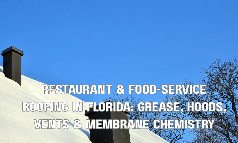 Restaurant & Food-Service Roofing in Florida: Grease, Hoods, Vents & Membrane Chemistry