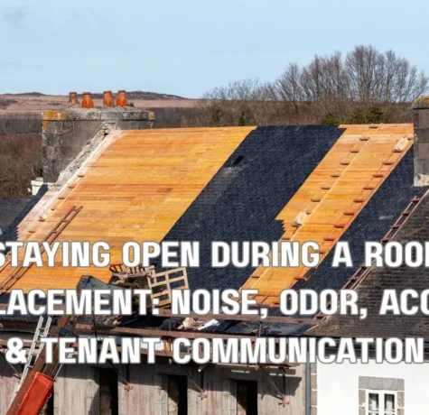 Staying Open During a Roof Replacement: Noise, Odor, Access & Tenant Communication
