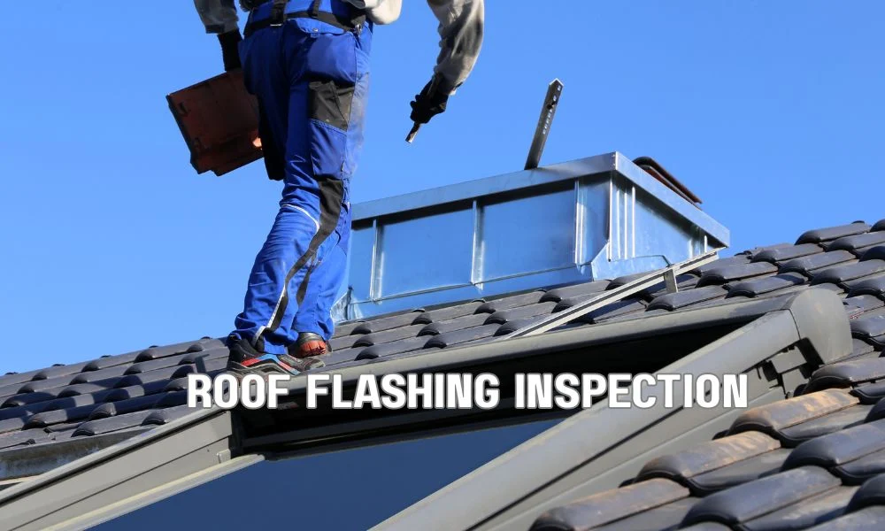 Close-up and wide-angle view of an aging residential asphalt shingle roof showing cracked shingles, granule loss, damaged flashing, and visible wear during a professional roof inspection.
